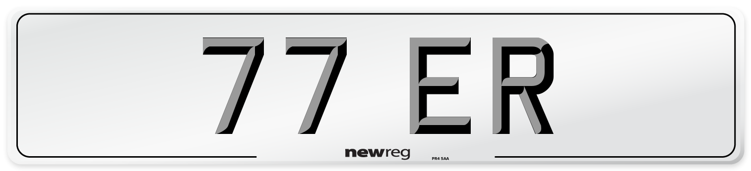 77 ER Number Plate from New Reg